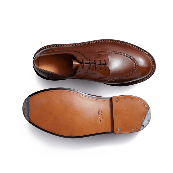 J.m. Weston Derby Chasse Homme En Cuir Lisse Marron