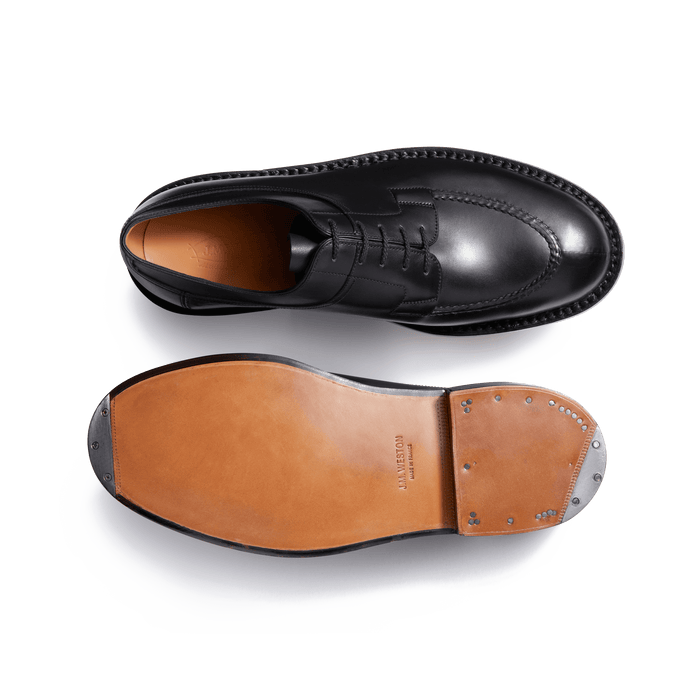 J.m. Weston Derby Chasse Homme En Cuir Lisse Noir