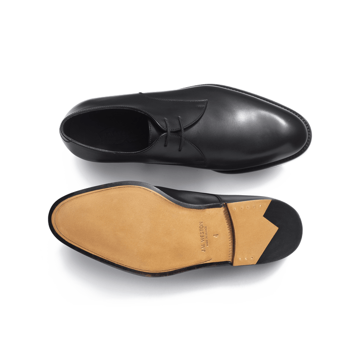 J.m. Weston Derby Edouard Femme En Cuir Lisse Noir