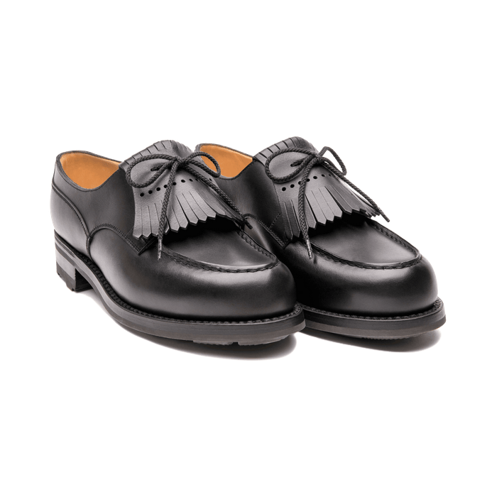 J.m. Weston Derby Golf Femme En Cuir Lisse Noir