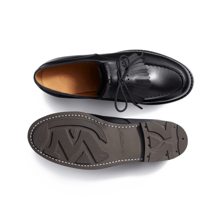 J.m. Weston Derby Golf Femme En Cuir Lisse Noir