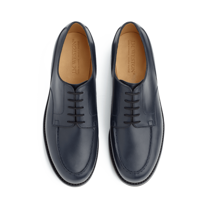 J.m. Weston Derby Golf Homme En Cuir Lisse Bleu