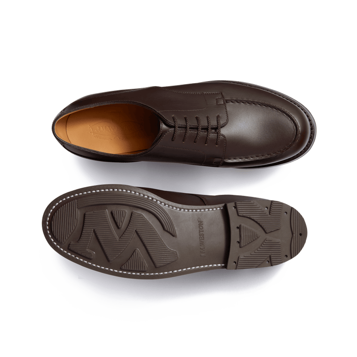 J.m. Weston Derby Golf Homme En Cuir Lisse Marron