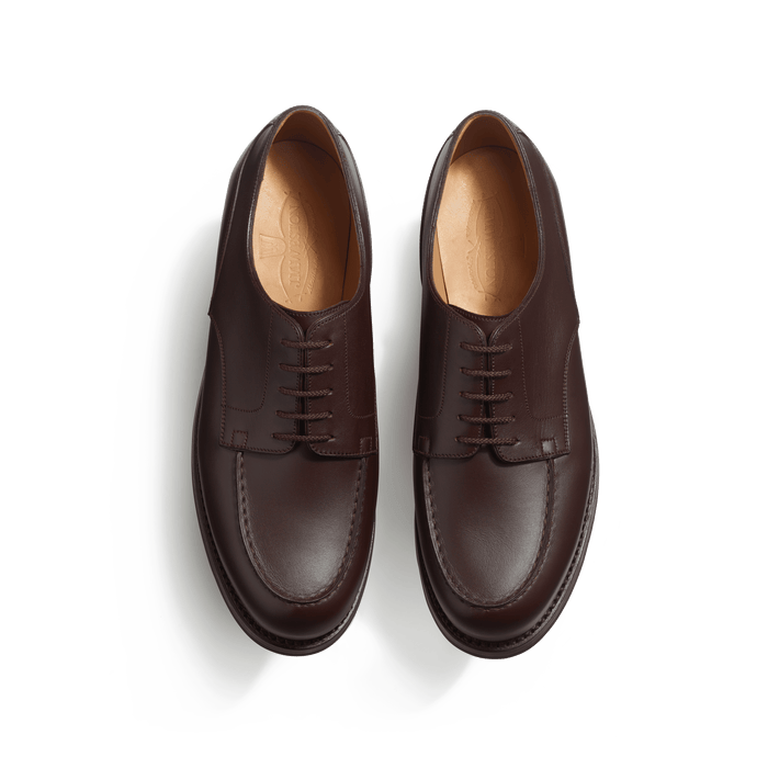 J.m. Weston Derby Golf Homme En Cuir Lisse Marron