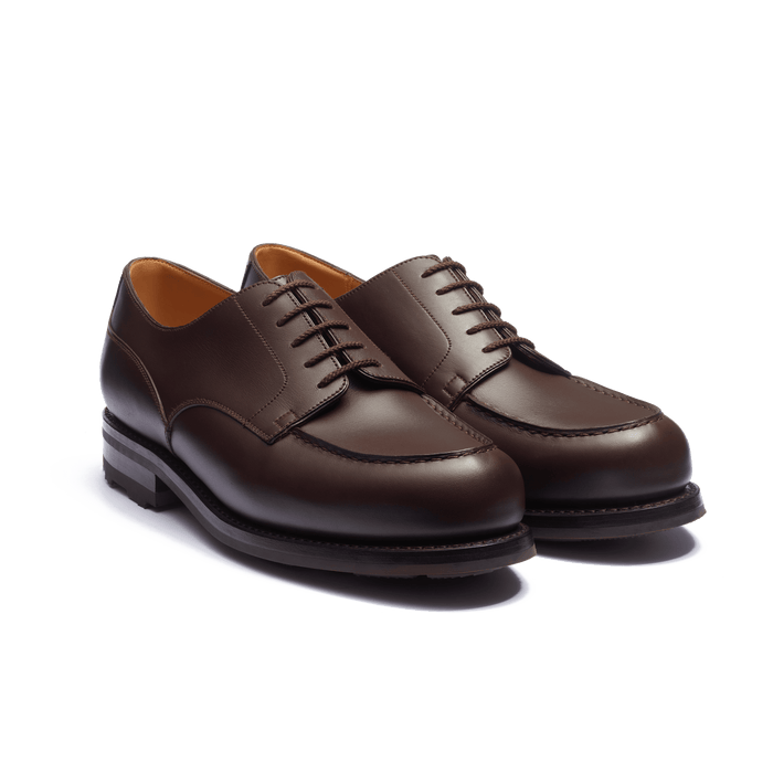 J.m. Weston Derby Golf Homme En Cuir Lisse Marron