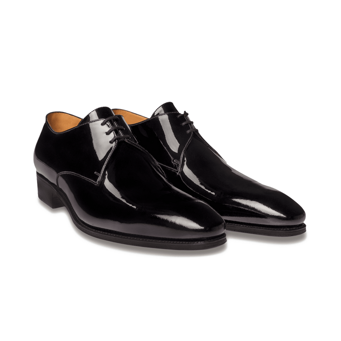 J.m. Weston Derby Homme En Cuir Vernis Noir