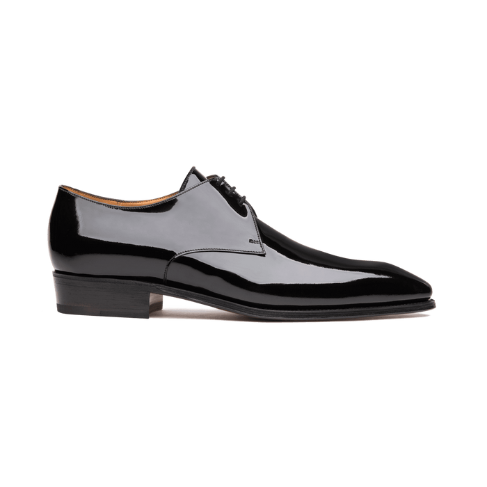 j.m. weston Derby homme en cuir vernis noir