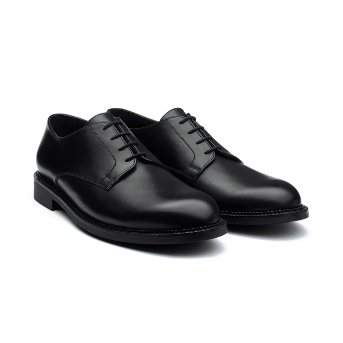 J.m. Weston Derby Miles Homme En Cuir Lisse Noir