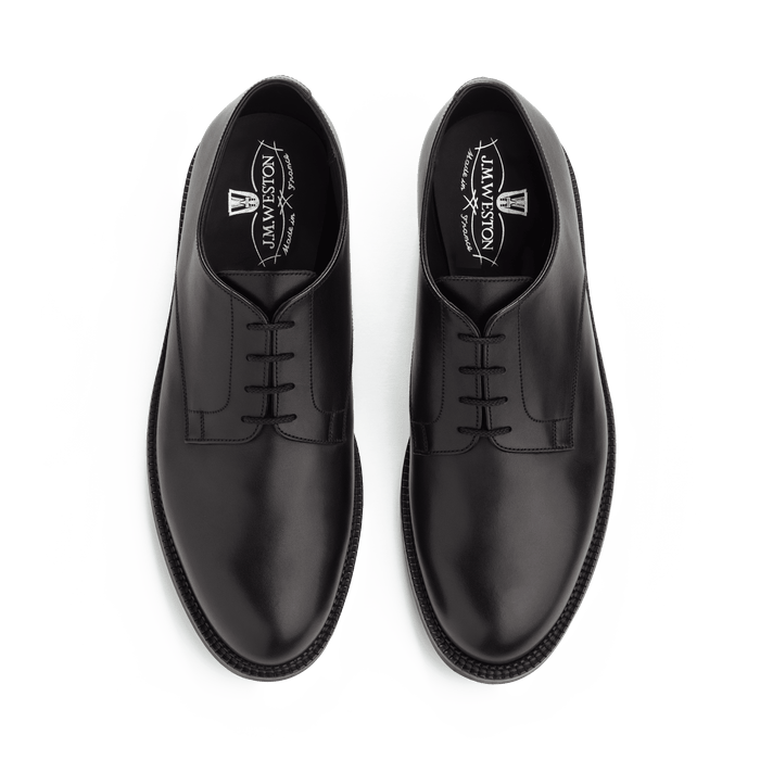 J.m. Weston Derby Miles Homme En Cuir Lisse Noir