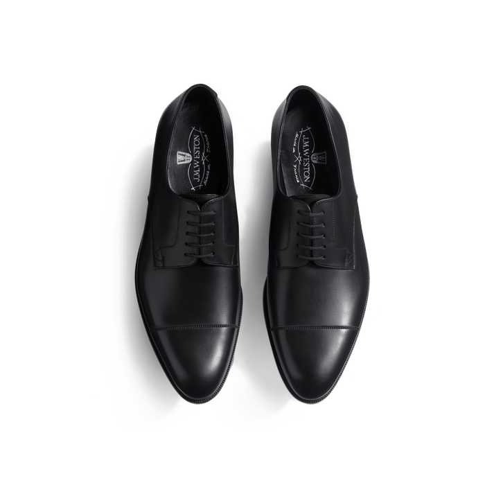 J.m. Weston Derby West Homme En Cuir Lisse Noir