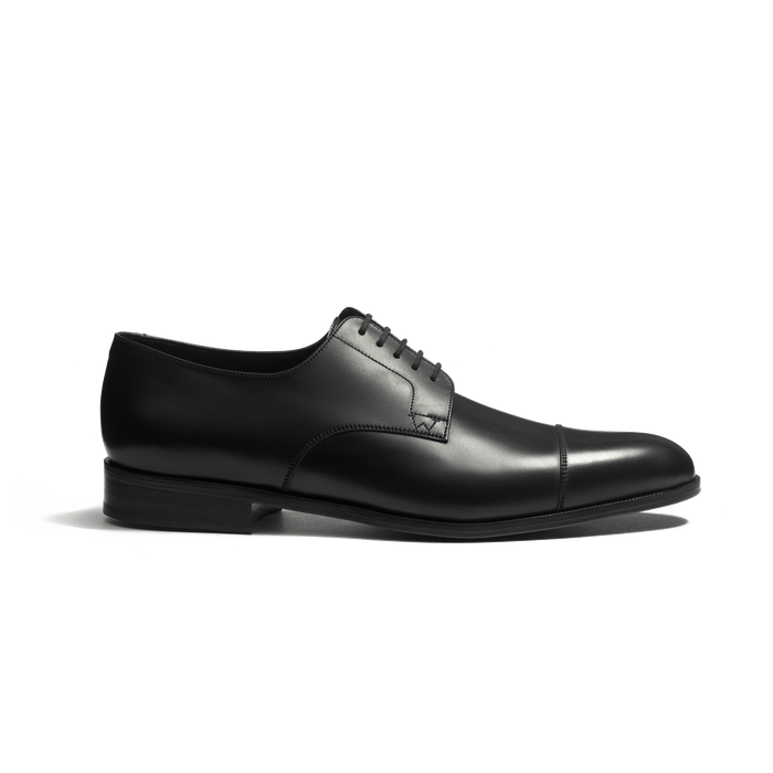 j.m. weston Derby West homme en cuir lisse noir