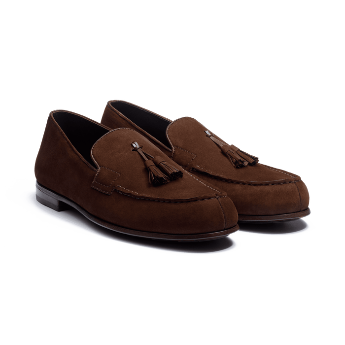 J.m. Weston Le Moc' Pampilles Homme En Nubuck Marron