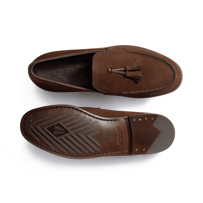 J.m. Weston Le Moc' Pampilles Homme En Nubuck Marron