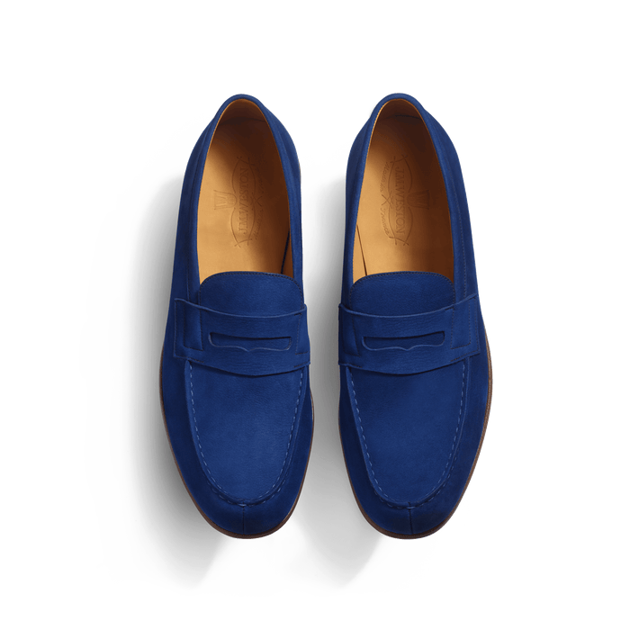 J.m. Weston Le Moc' Weston En Nubuck Bleu De Limoges