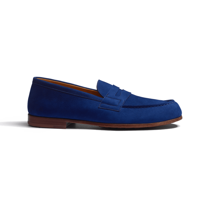 j.m. weston Le Moc' Weston en nubuck bleu de Limoges