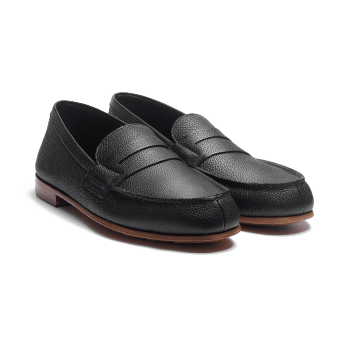 J.m. Weston Le Moc' Weston Homme En Cuir Grainé Noir