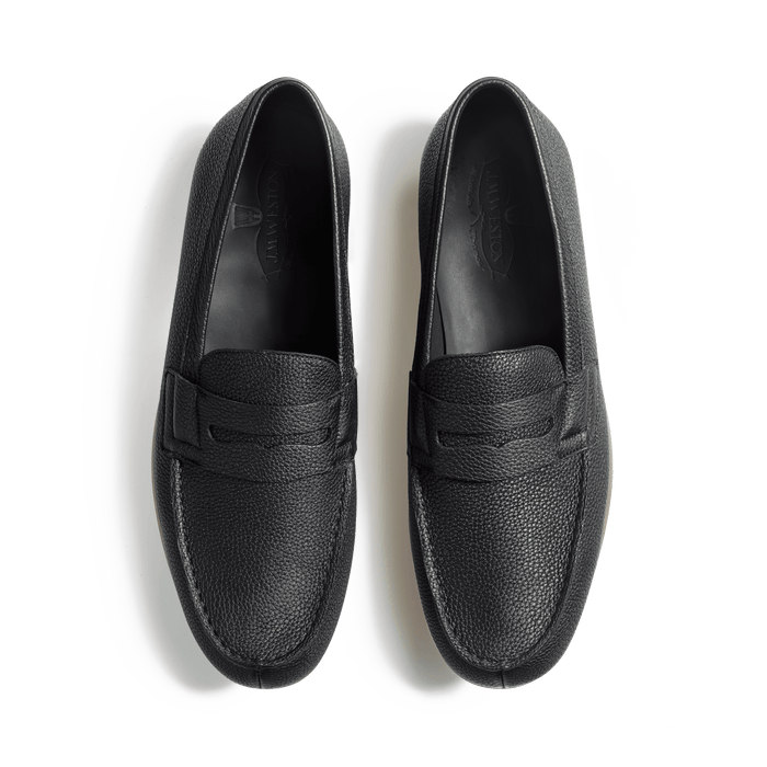 J.m. Weston Le Moc' Weston Homme En Cuir Grainé Noir