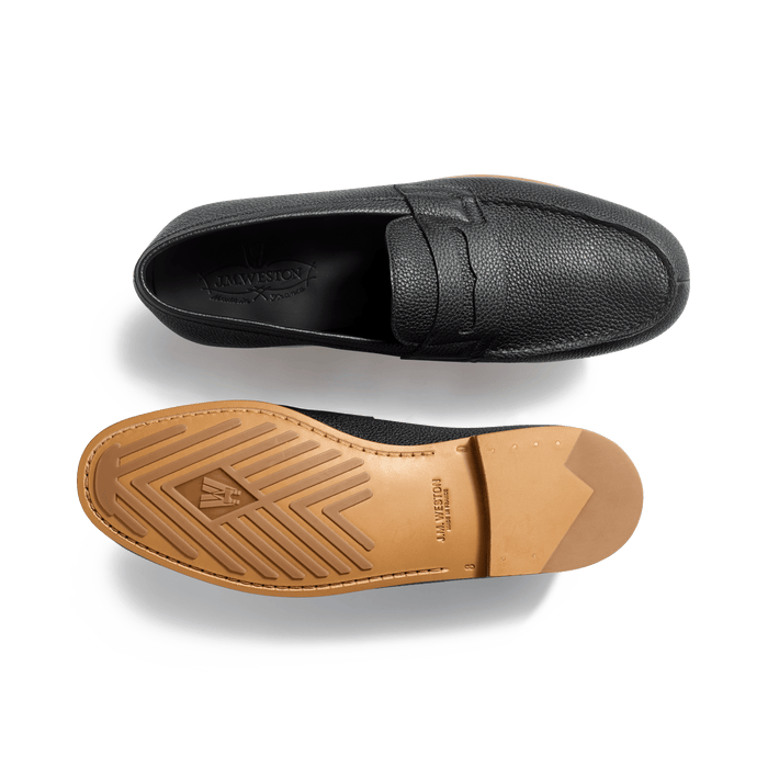 J.m. Weston Le Moc' Weston Homme En Cuir Grainé Noir