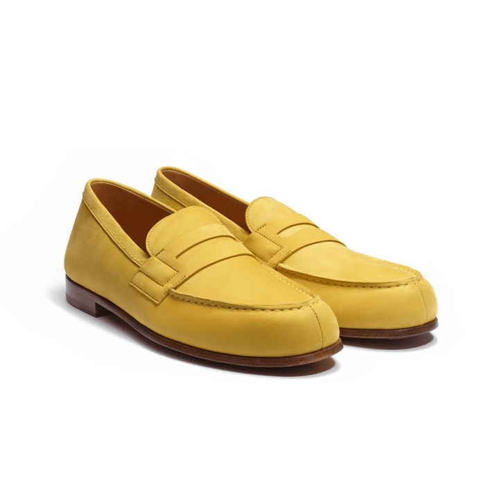 J.m. Weston Le Moc' Weston Homme En Nubuck Jaune