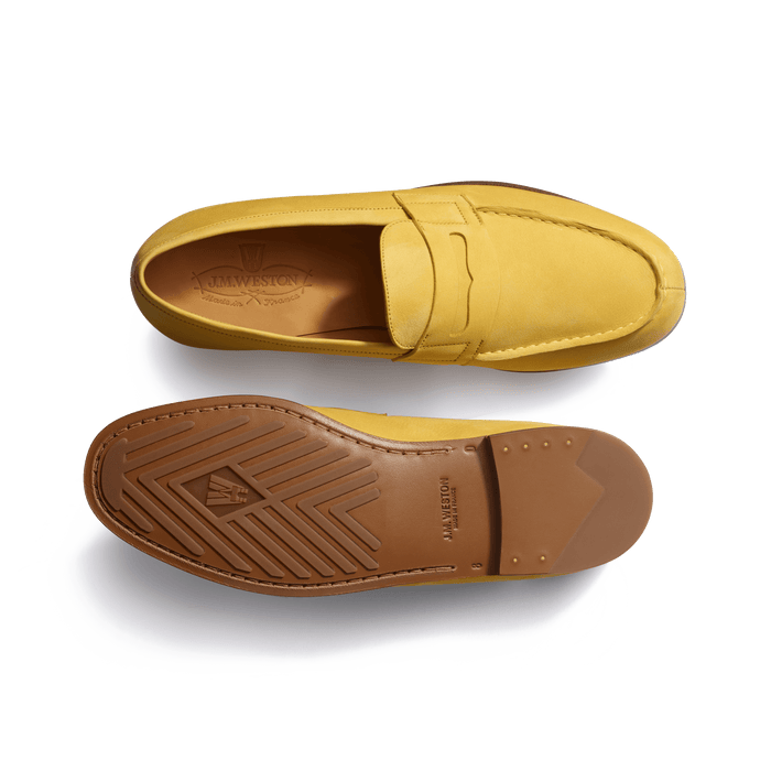 J.m. Weston Le Moc' Weston Homme En Nubuck Jaune