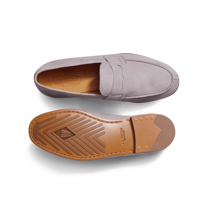 J.m. Weston Le Moc' Weston Homme En Nubuck Perle