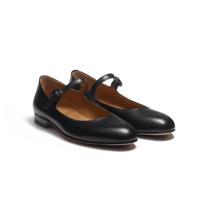J.m. Weston Mary Jane Femme En Cuir Veau Lisse Noir