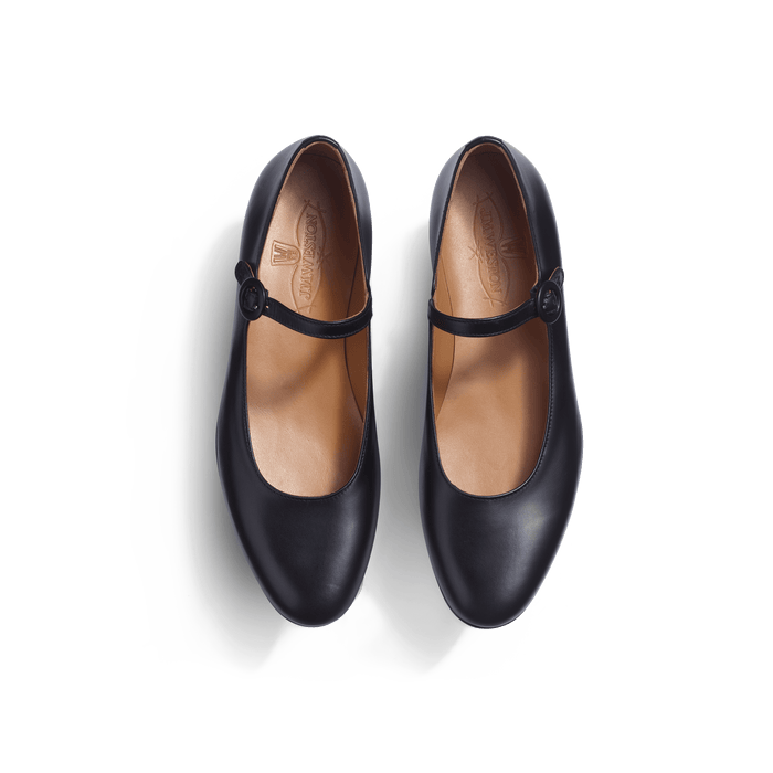 J.m. Weston Mary Jane Femme En Cuir Veau Lisse Noir