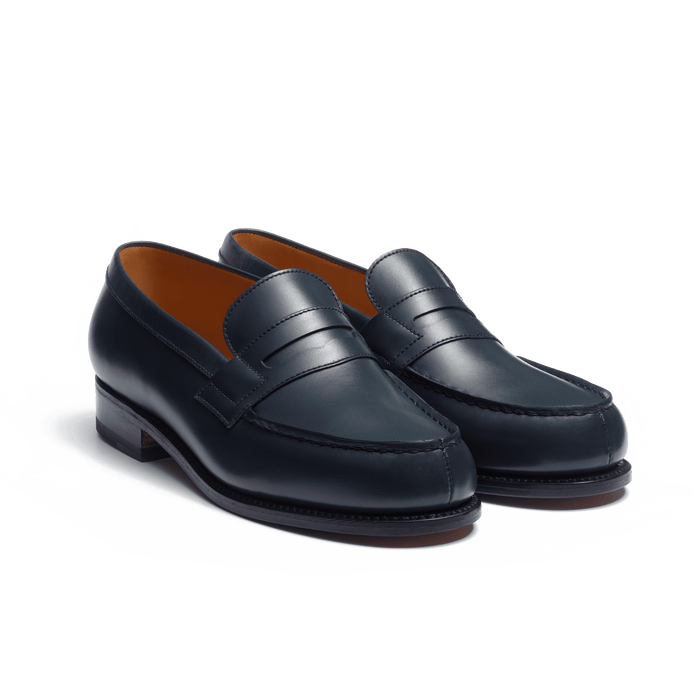 J.m. Weston Mocassin 180 Femme En Cuir Lisse Bleu