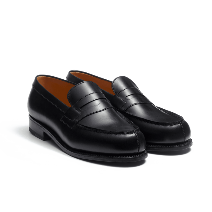 J.m. Weston Mocassin 180 Femme En Cuir Lisse Noir