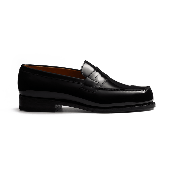 j.m. weston Mocassin 180 femme en cuir vernis noir