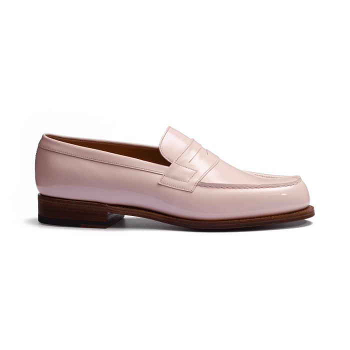 j.m. weston Mocassin 180 femme en cuir vernis rose