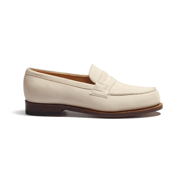 j.m. weston Mocassin 180 femme en velours beige