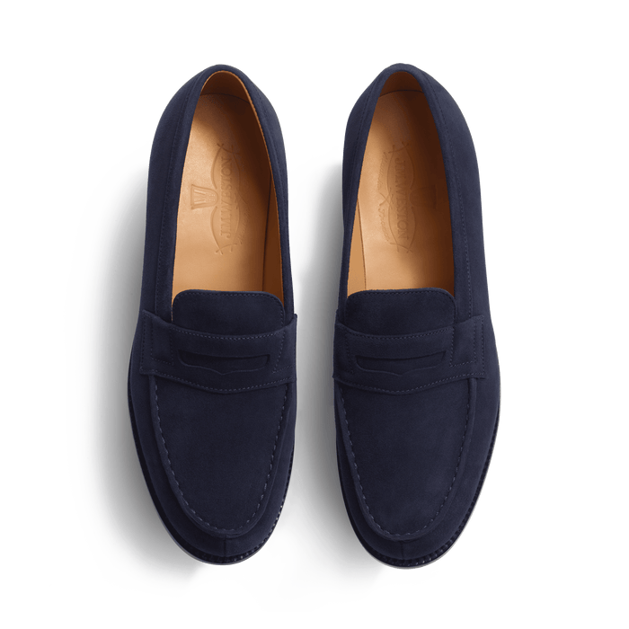 J.m. Weston Mocassin 180 Femme En Velours Bleu