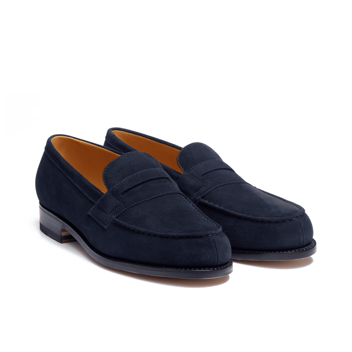 J.m. Weston Mocassin 180 Femme En Velours Bleu