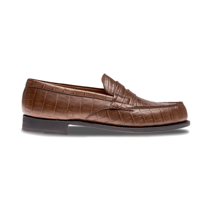 j.m. weston Mocassin 180 homme en Alligator marron