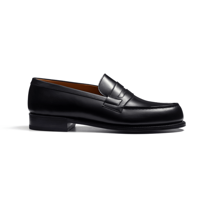 j.m. weston Mocassin 180 homme en cuir lisse noir