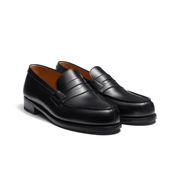J.m. Weston Mocassin 180 Homme En Cuir Lisse Noir