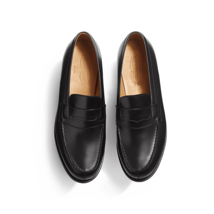J.m. Weston Mocassin 180 Homme En Cuir Lisse Noir