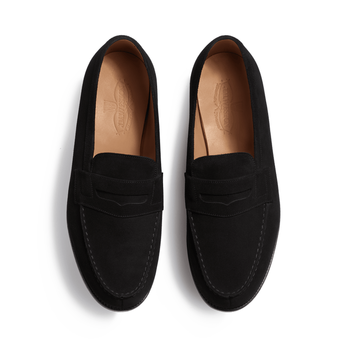 J.m. Weston Mocassin 180 Homme En Cuir Velours Noir