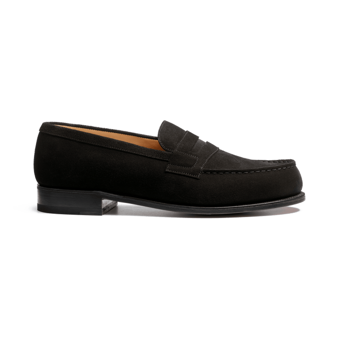 j.m. weston Mocassin 180 homme en cuir velours noir