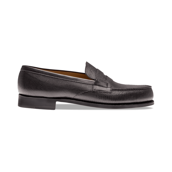 j.m. weston Mocassin 180 homme en Lézard noir