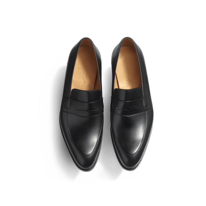 J.m. Weston Mocassin Eton En Cuir Veau Box Noir