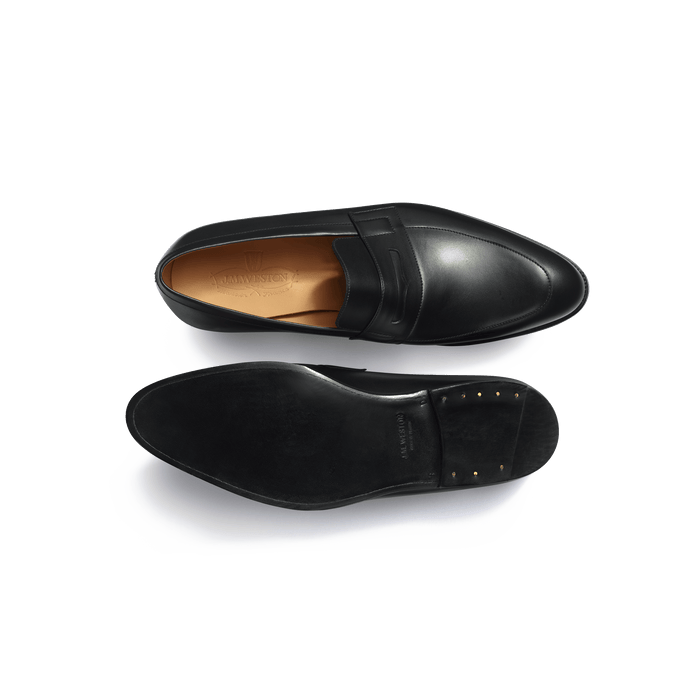 J.m. Weston Mocassin Eton En Cuir Veau Box Noir
