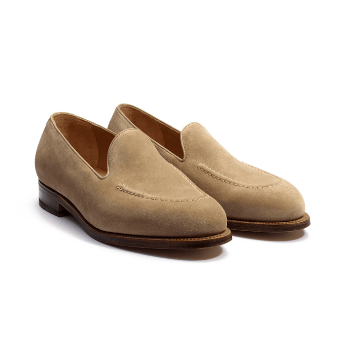 J.m. Weston Mocassin Menton Homme En Velours Beige