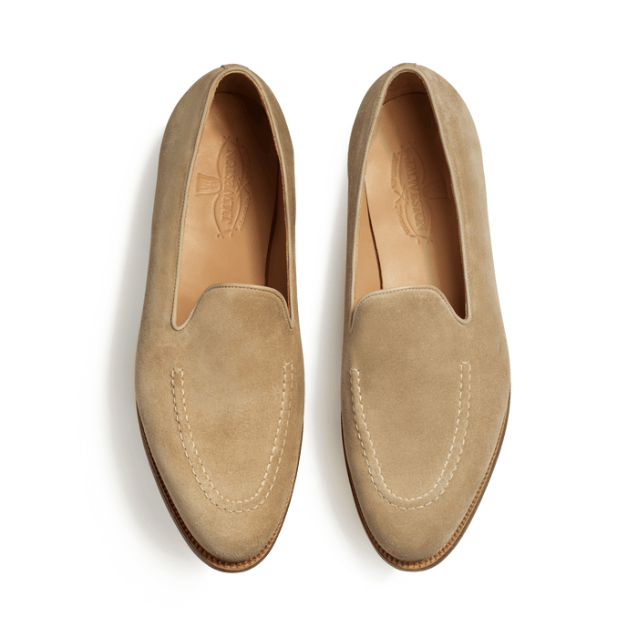 J.m. Weston Mocassin Menton Homme En Velours Beige