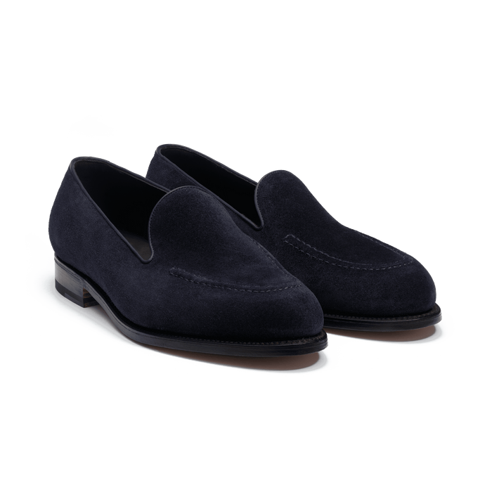 J.m. Weston Mocassin Menton Homme En Velours Bleu