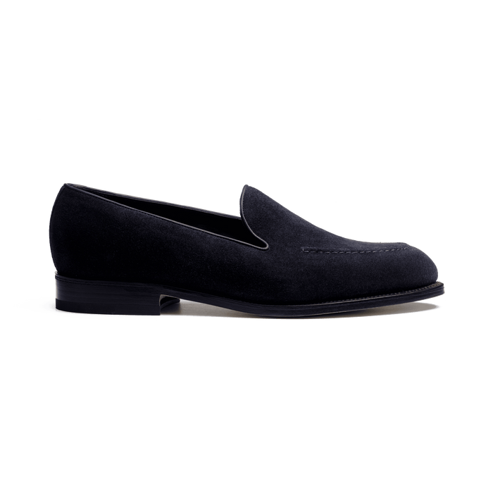 j.m. weston Mocassin Menton homme en velours bleu