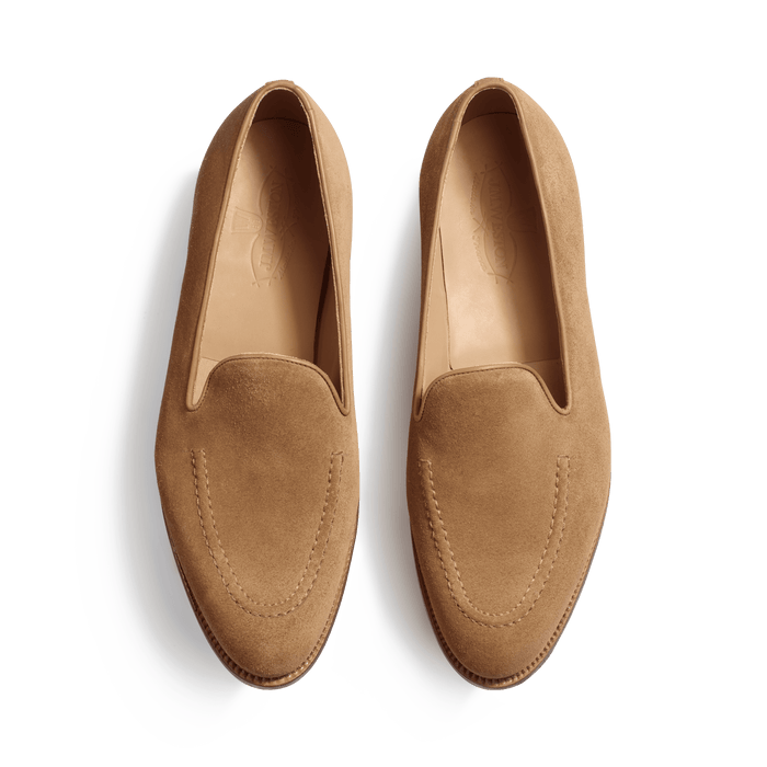 J.m. Weston Mocassin Menton Homme En Velours Camel