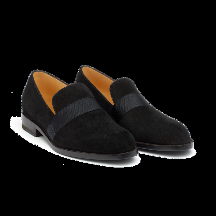J.m. Weston Mocassin Smoking Femme En Velours Noir