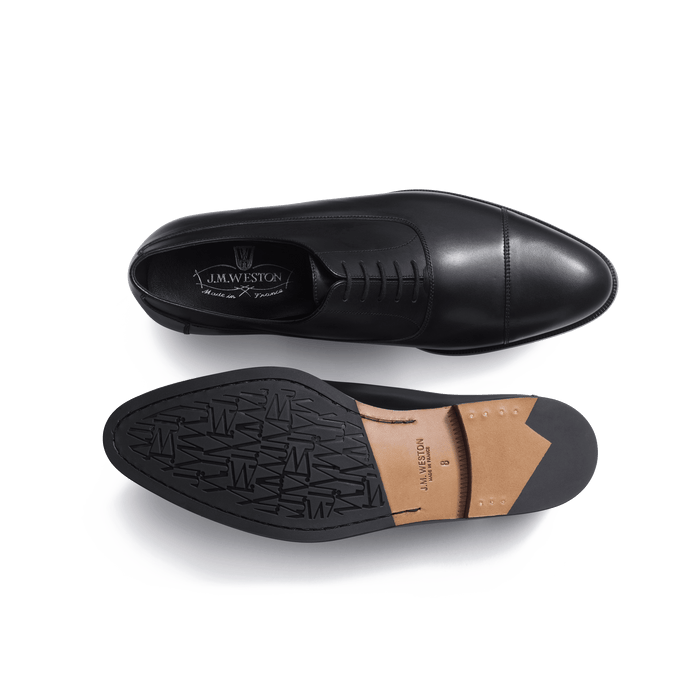 J.m. Weston Richelieu West Homme En Cuir Lisse Noir